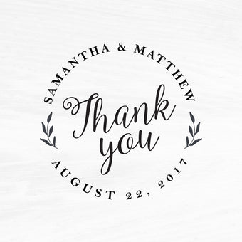 Simple Thank You Wedding Stamp - W14