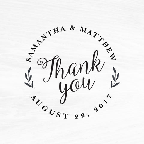 Simple Thank You Wedding Stamp - W14